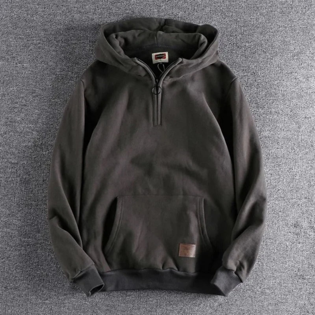 Men's Cozy Fleece Hoodie with Pouch and Relaxed Fit