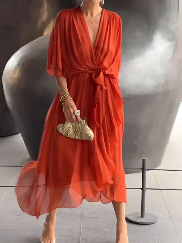 Elegant Ladies Mid Length Dress