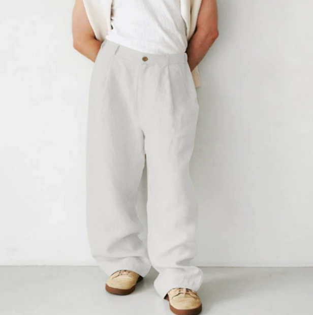 Men's Casual Cotton Pants Relaxed Fit