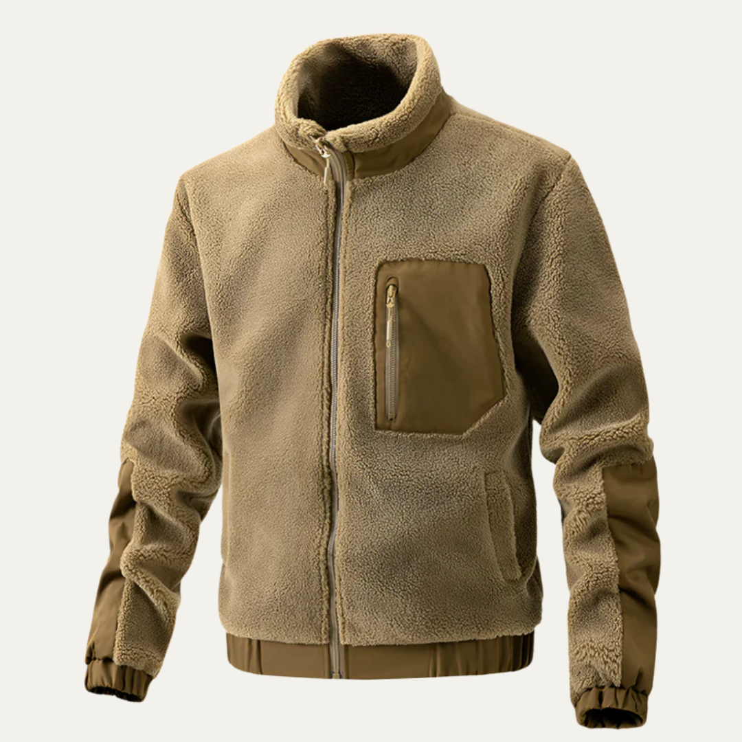 VogeLuxe | Men’s Textured Sherpa Fleece Jacket