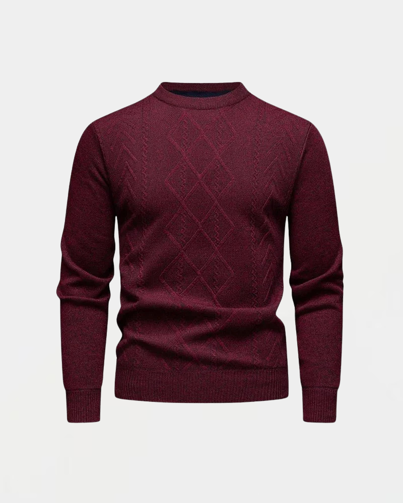 VogeLuxe | Men’s Slim Fit Textured Crewneck Pullover Sweater