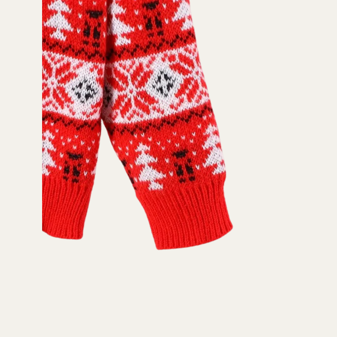 VogeLuxe | Men’s Festive Fair Isle Crewneck Knit Sweater