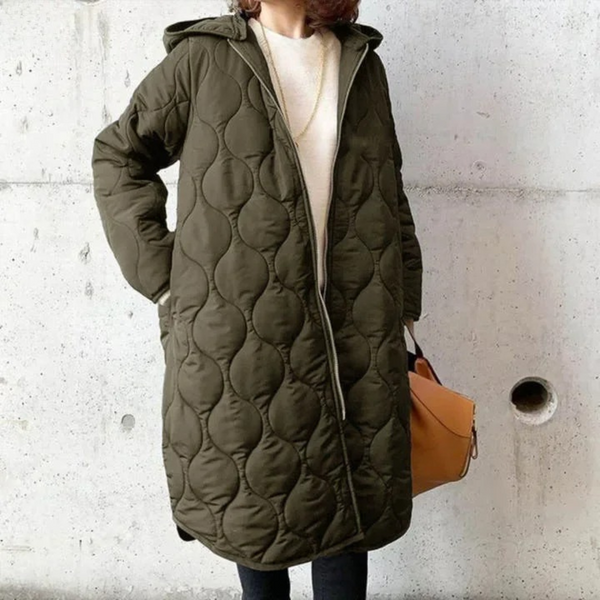 Women's Warm Padded Parka Jacket with Hood