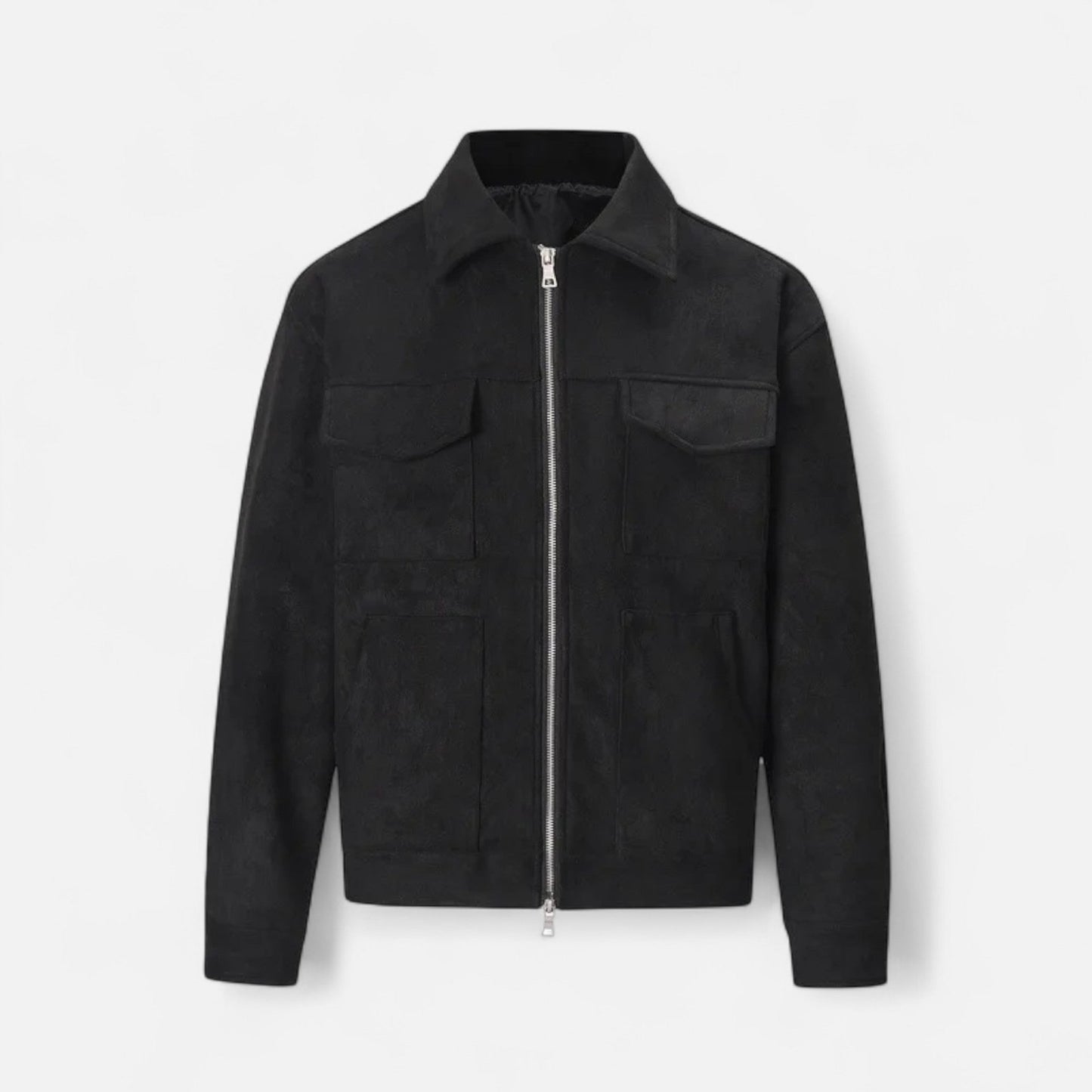 Relaxed Fit Mens Suede Leather Jacket