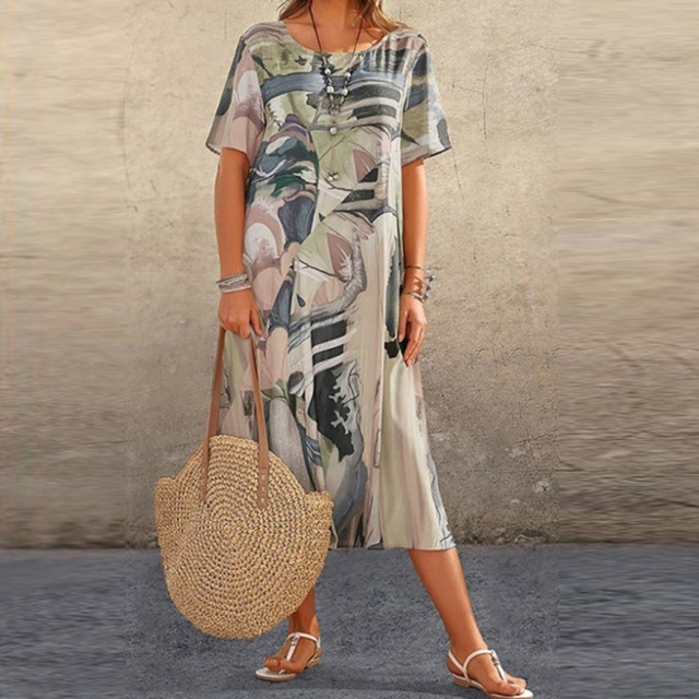 Vibrant Floral Midi Dress