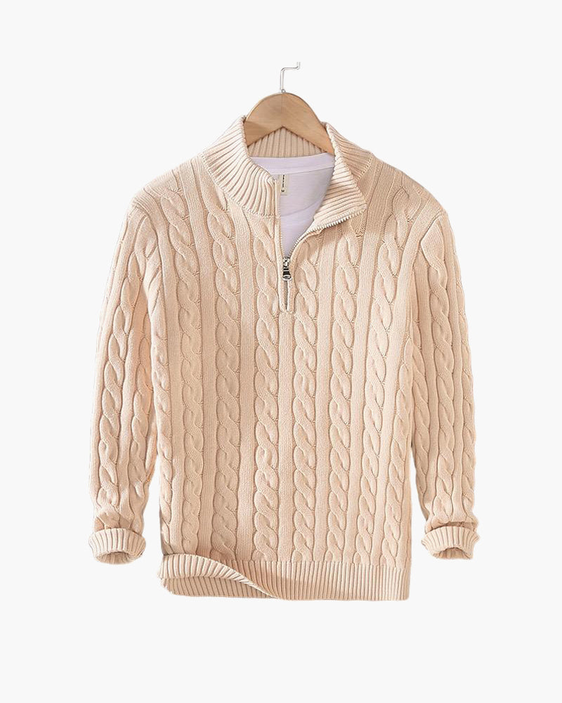 Cozy Men's Cable Knit Winter Sweater