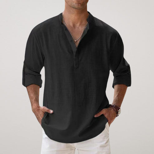 Casual Breathable Henley Shirt – Simple Everyday Classic