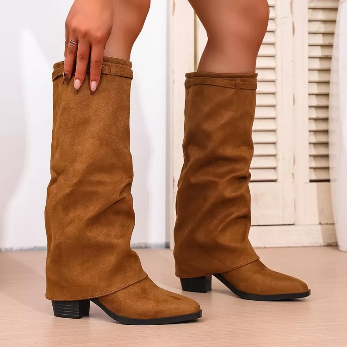 Elegant Pointed Toe High Heel Boots