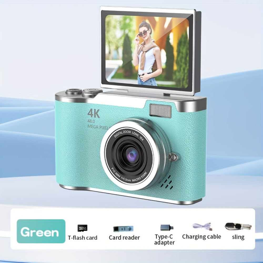 Portable 4K Vlog Camera with Flip Screen