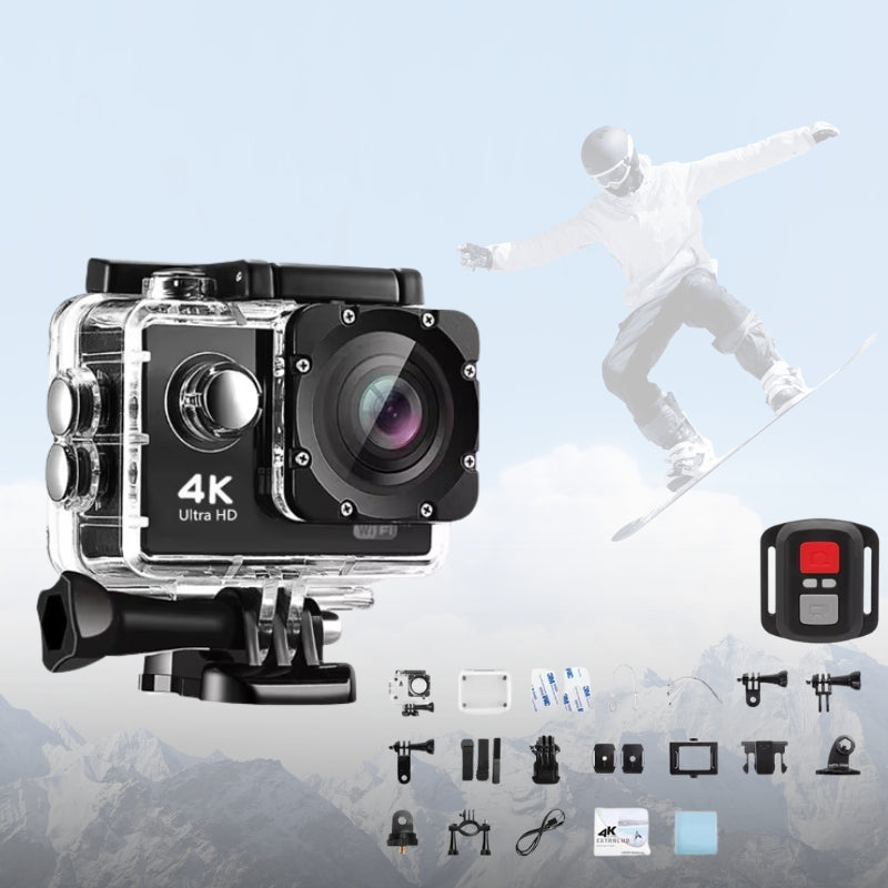 Ultra HD Waterproof Action Cam with WiFi for Vlogging