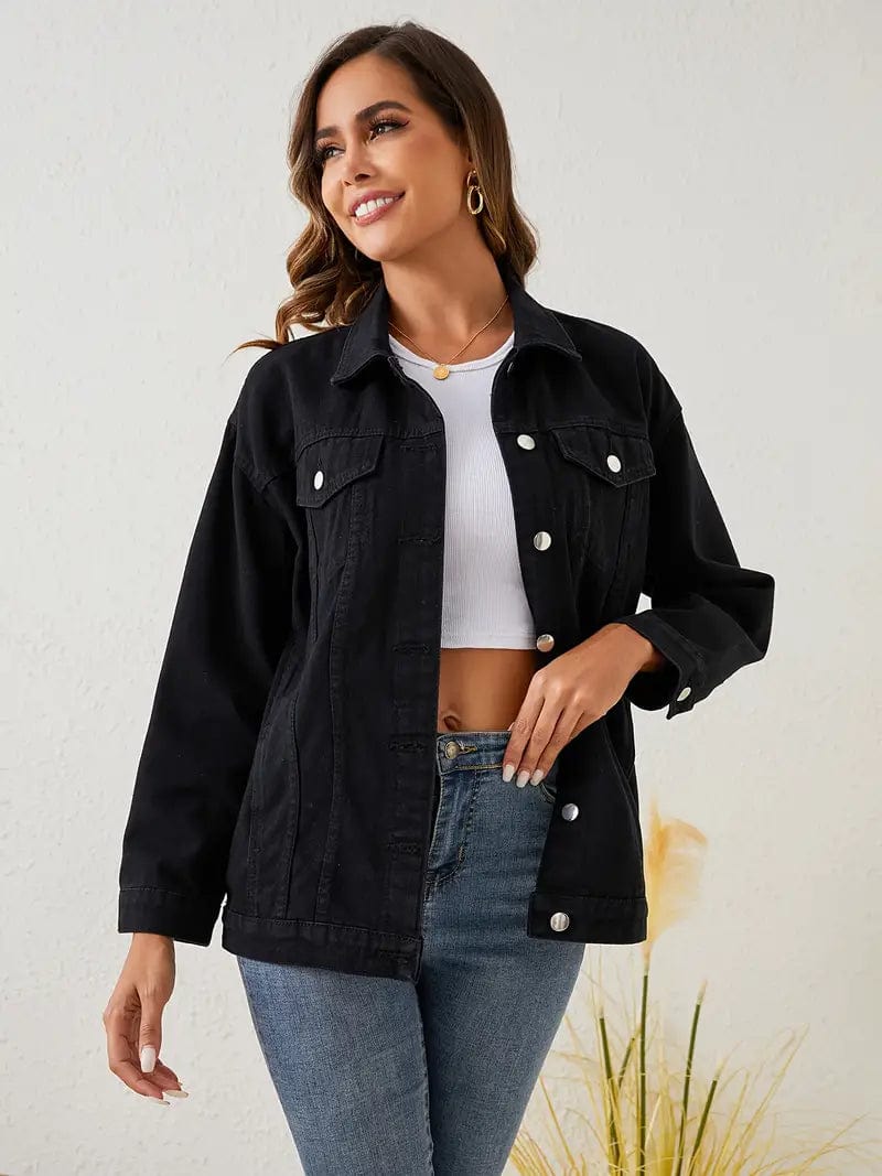 Relaxed Fit Classic Denim Jacket - VogeLuxe