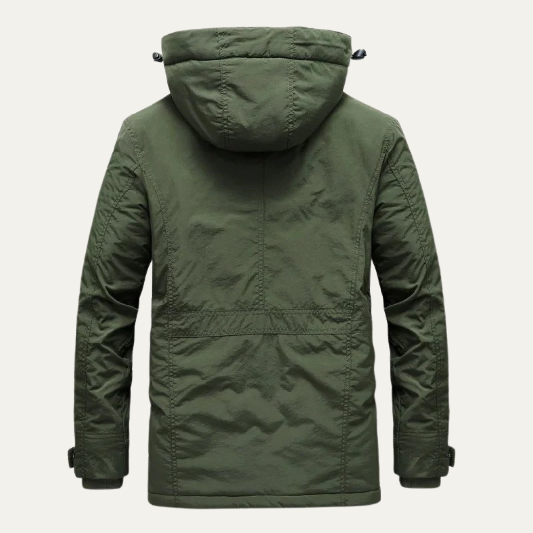 VogeLuxe | Men’s Warm Winter Quilted Puffer Jacket with Hood