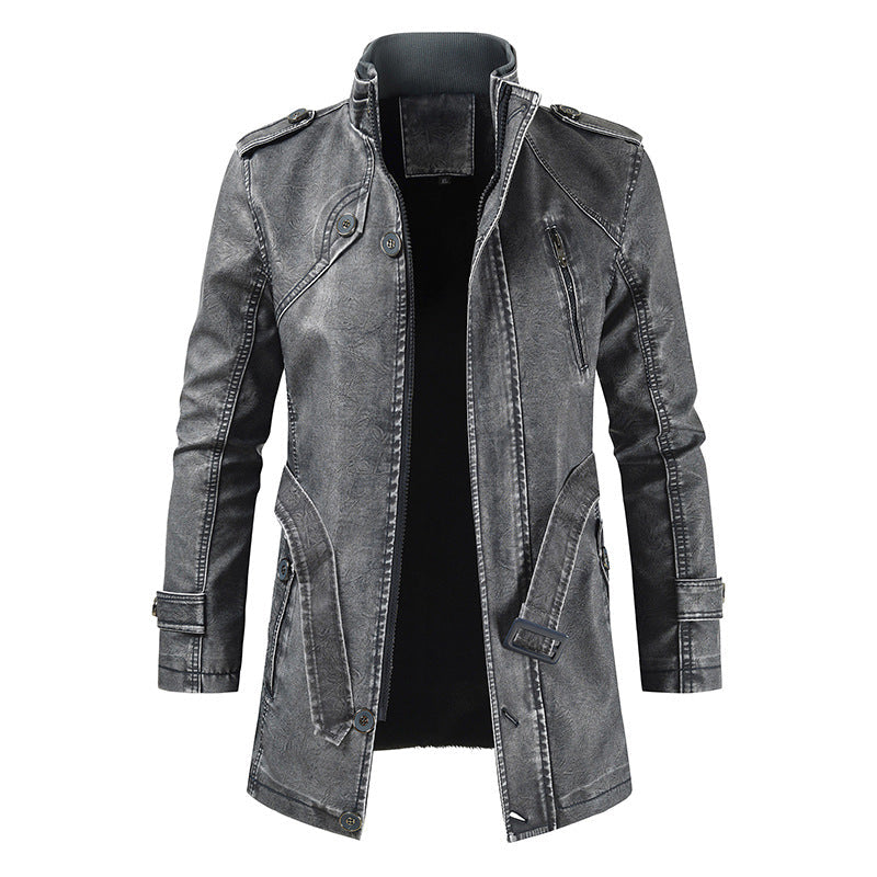 Stylish Mens Belted Zip Up Jacket All Seasons