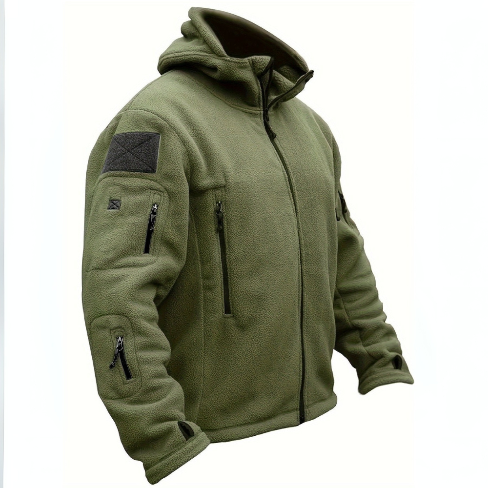 VogeLuxe | Men’s Tactical Multi Pocket Fleece Hoodie