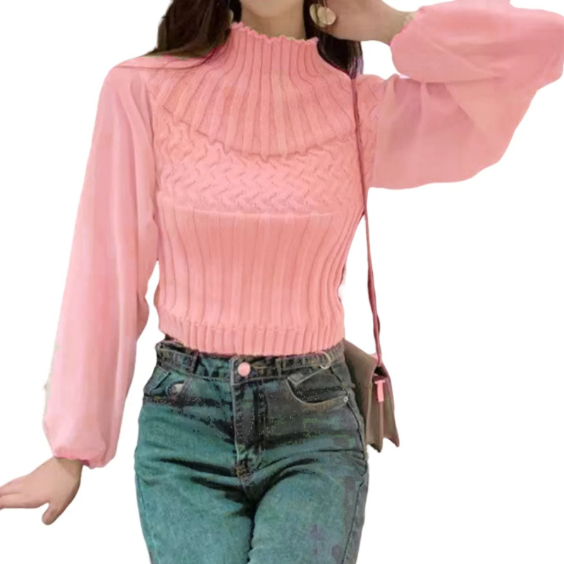 Warm Women's Long Sleeve Turtleneck Sweater Vest