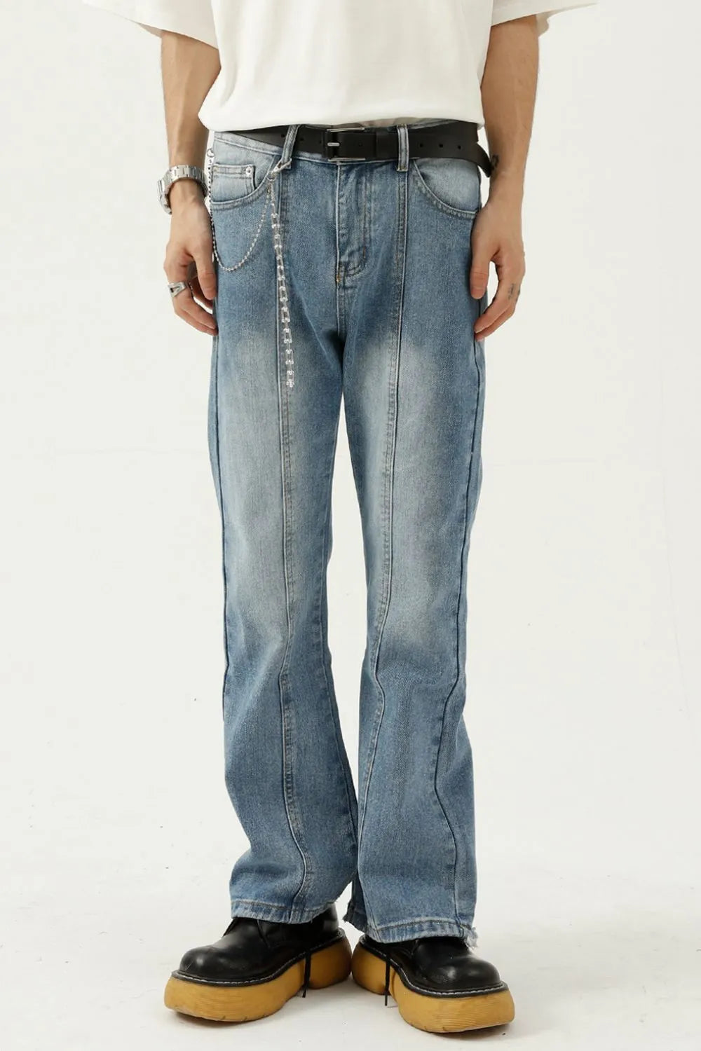 Ripped Hem Distressed Boyfriend Jeans - VogeLuxe