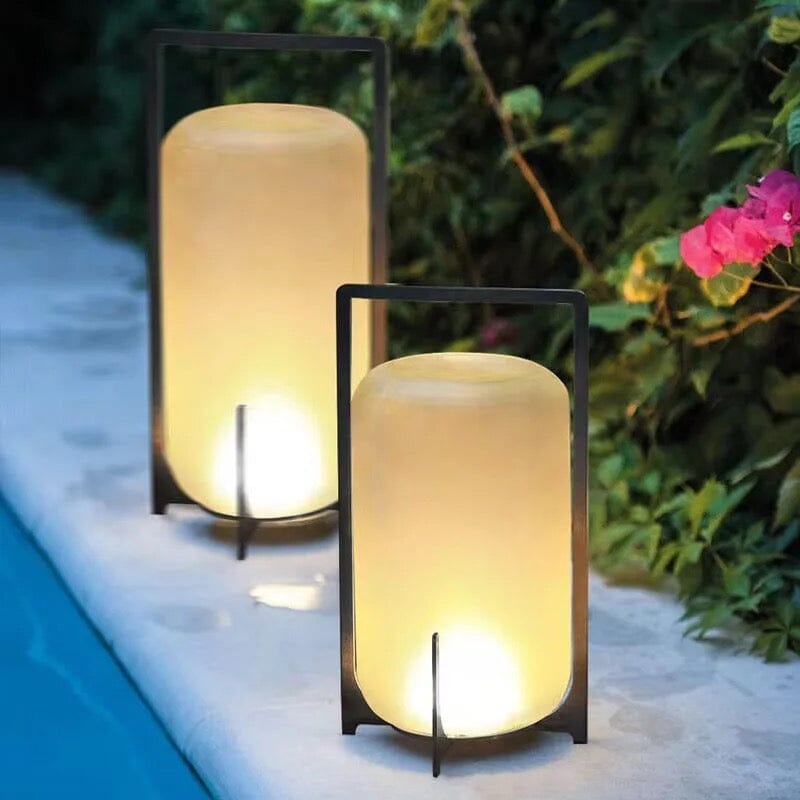 Outdoor Patio Lights Waterproof Metal And Glass
