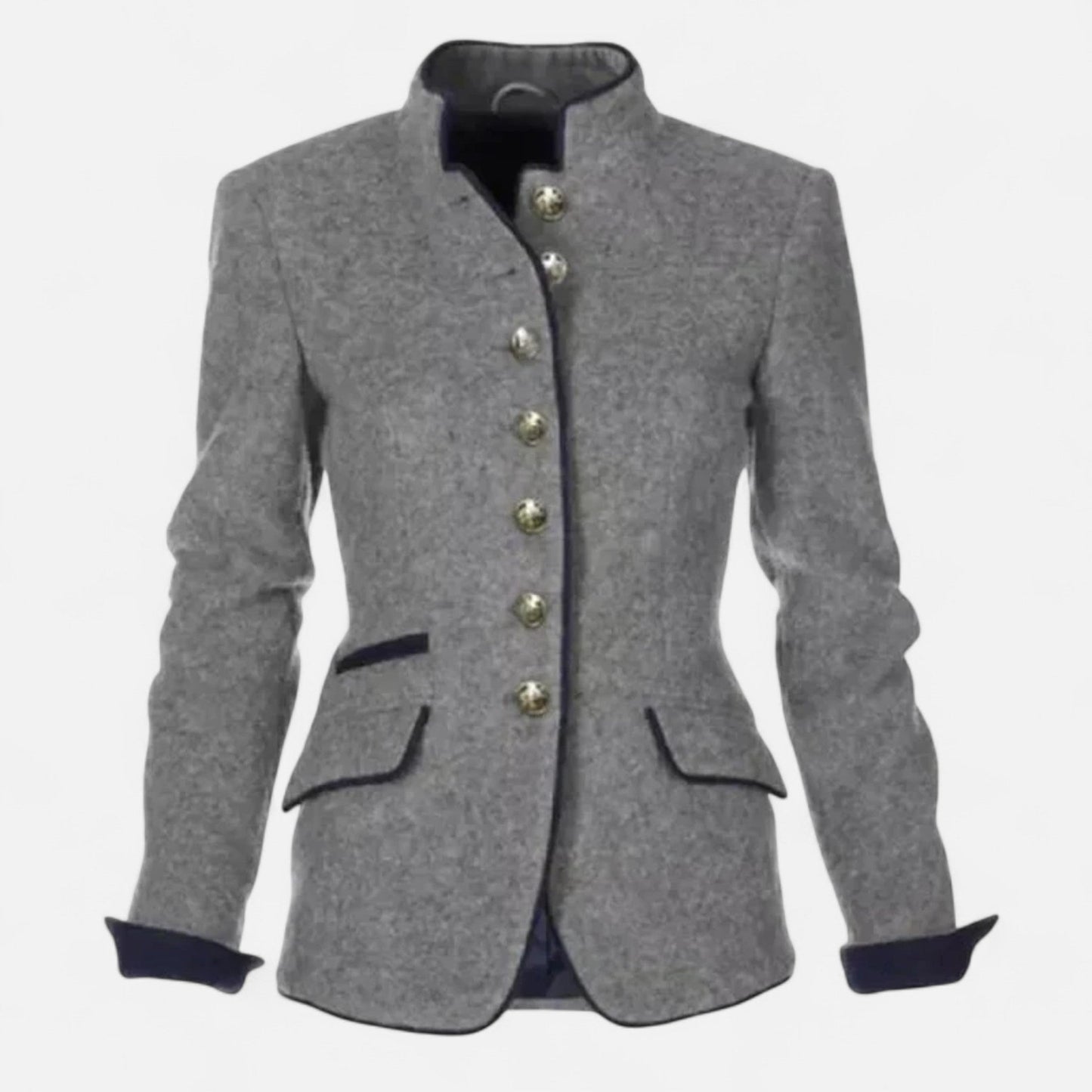 Classic Fit Wool Pea Coat for Women - VogeLuxe
