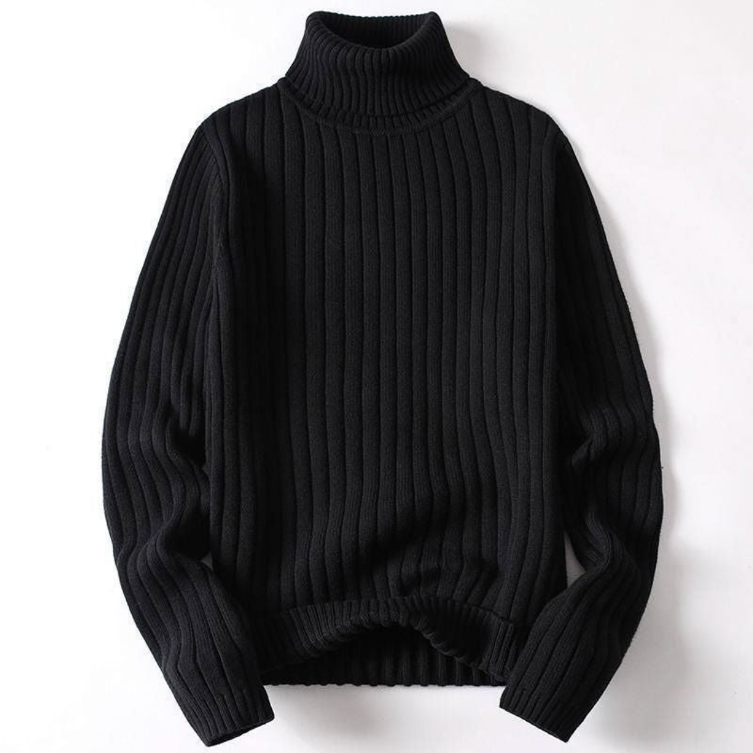 VogeLuxe | Men’s Oversized Ribbed Turtleneck Sweater