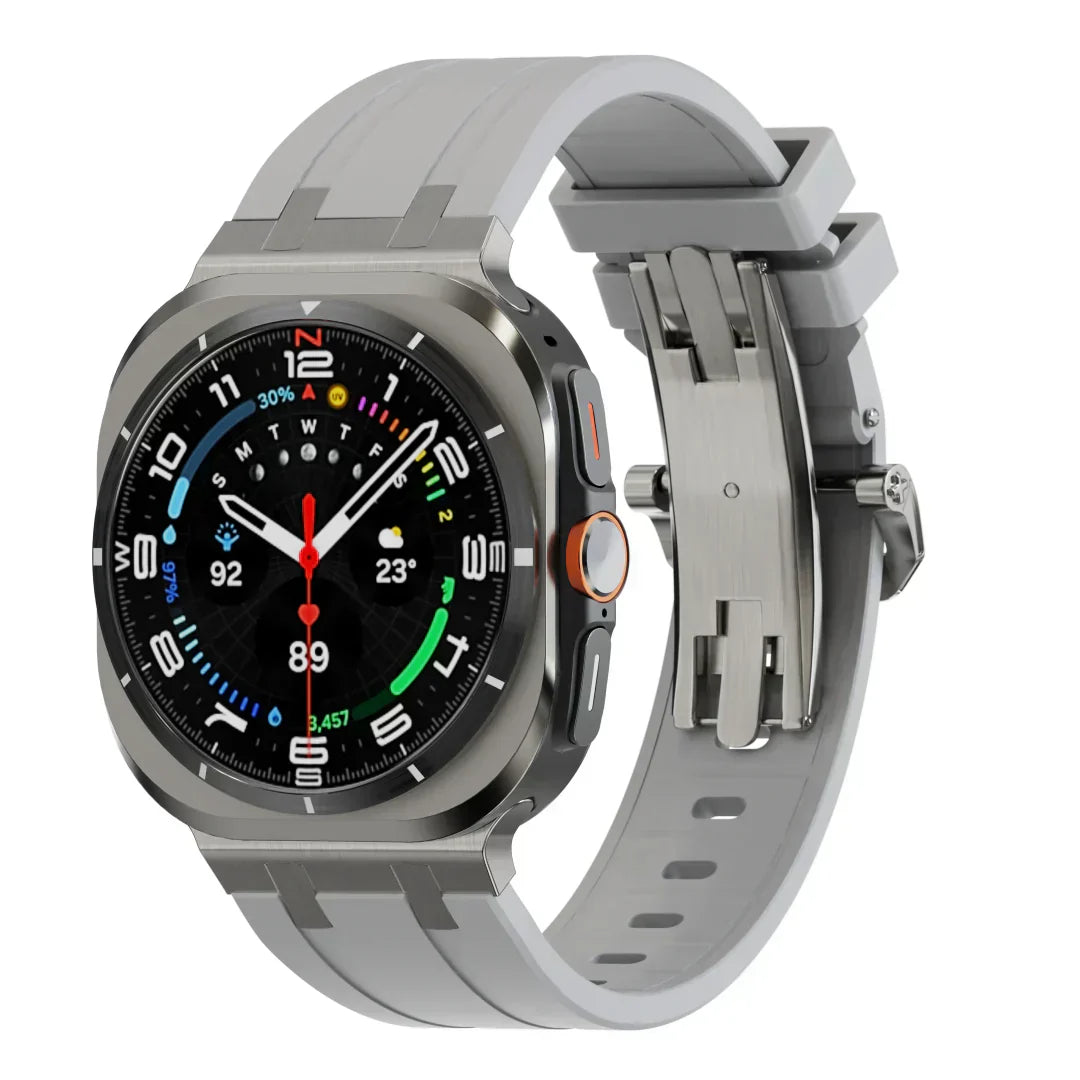 Stylish Butterfly Buckle Silicone Strap For Samsung Watch