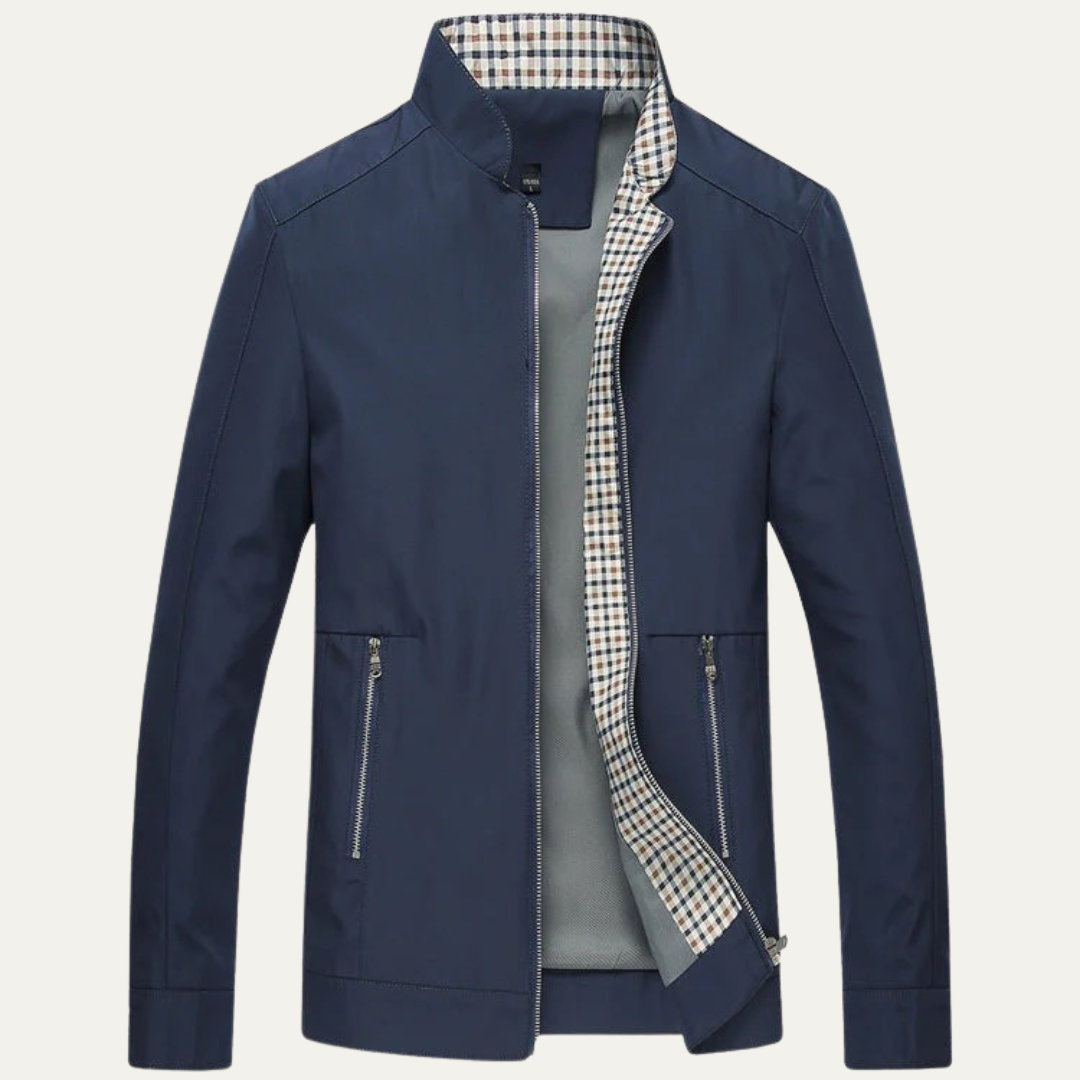 VogeLuxe | Men’s Summer Lightweight Plaid Lined Bomber Jacket