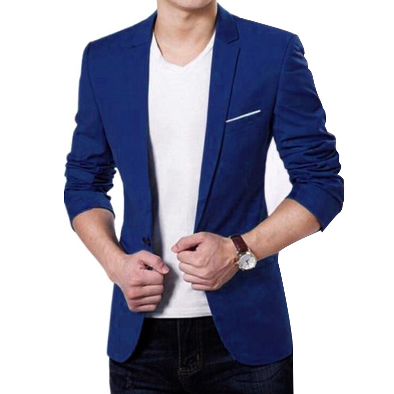 Stylish Men's Single Button Slim Blazer
