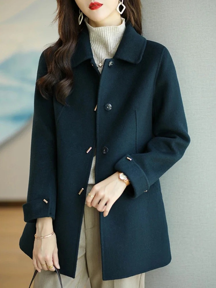 Elegant Ladies Classic Double Breasted Trench Coat