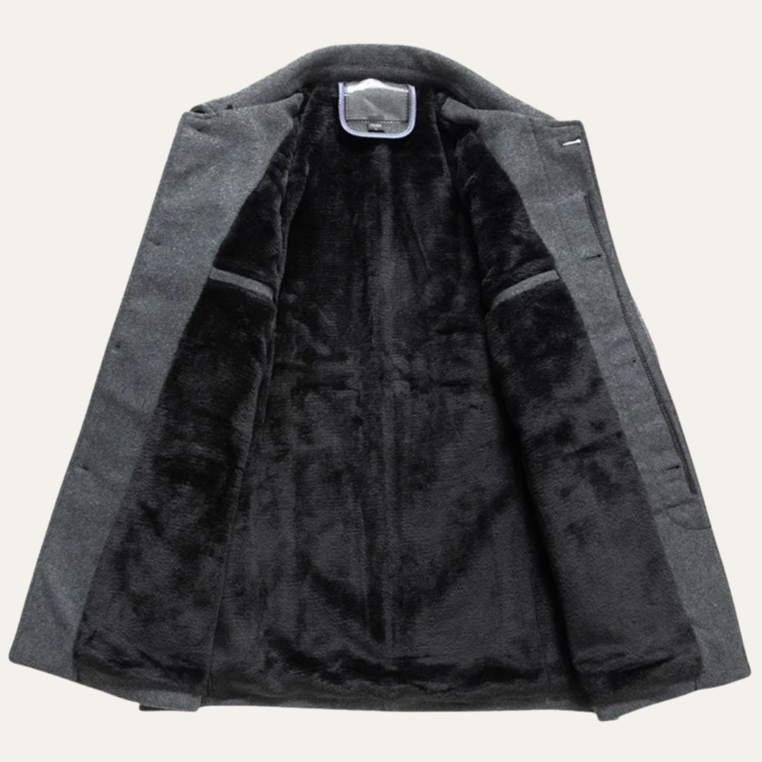 VogeLuxe | Men’s Sherpa-Lined Button Coat