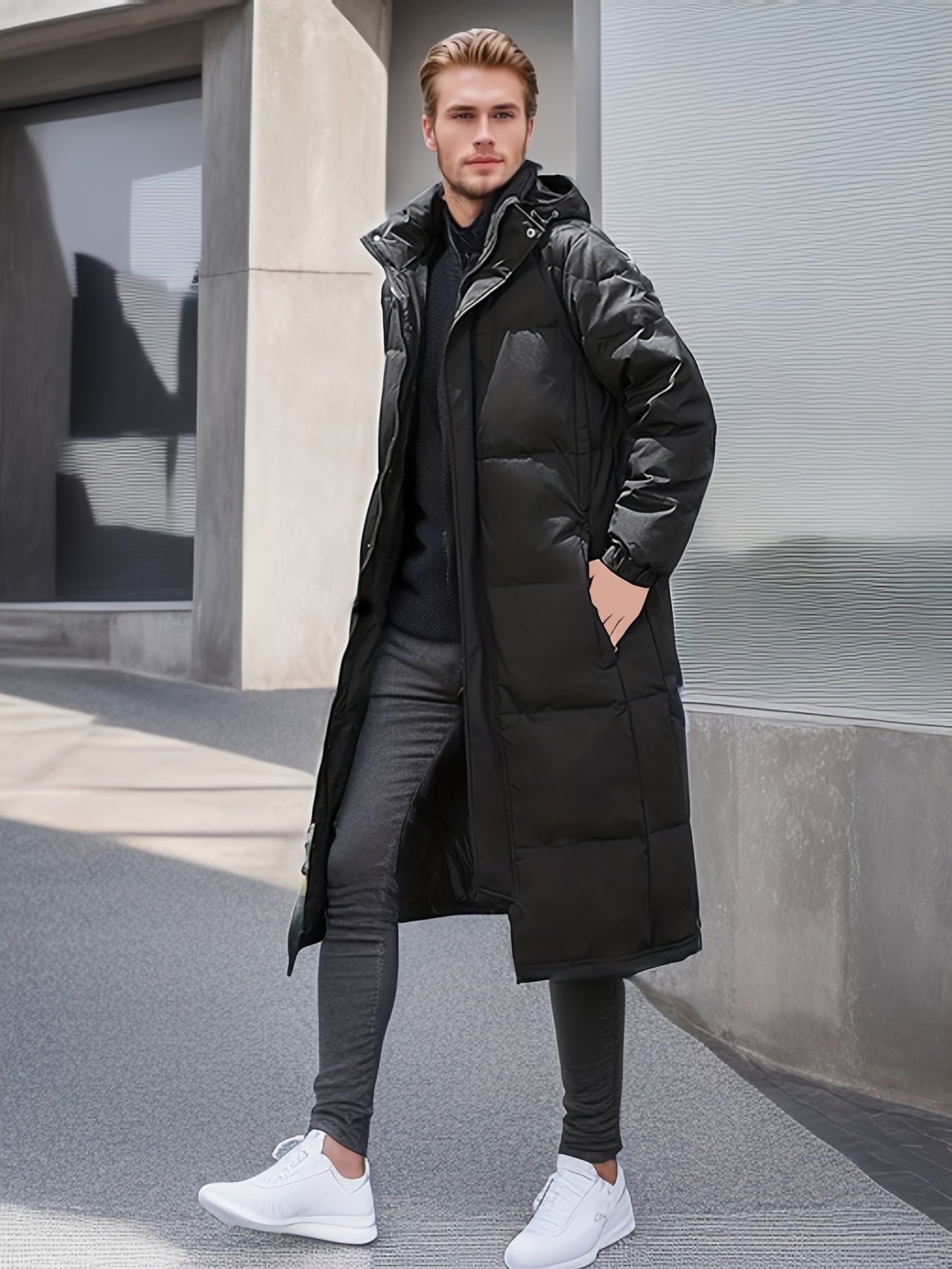 Insulated Waterproof Men's Winter Coat with Hood - VogeLuxe