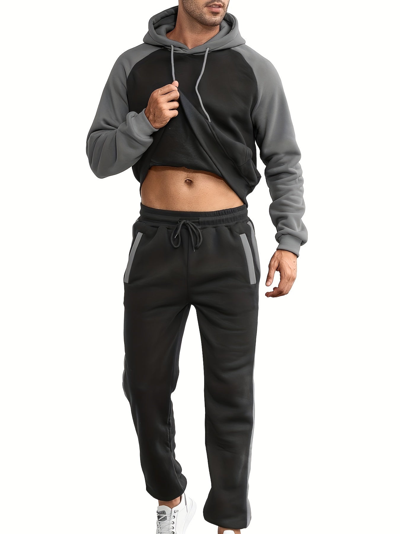 Comfortable Sporty Mens Tracksuit with Hoodie and Joggers