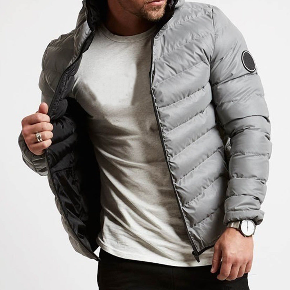 Warm Men's Puffer Hoodie Jacket