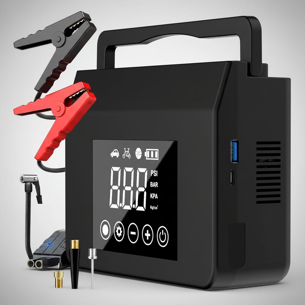 Compact Car Battery Booster 12V Portable Jump Starter Kit - VogeLuxe