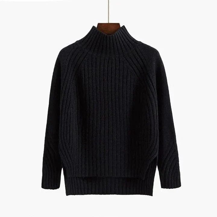 Green Crew Neck Classic Winter Sweater
