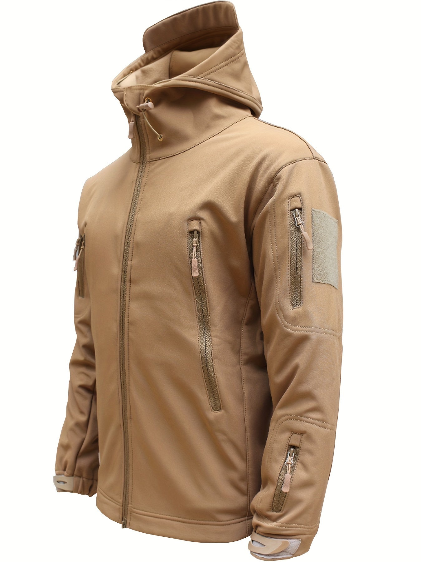 Waterproof Men's Hooded Jacket with Multiple Pockets