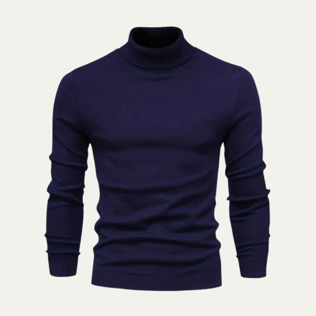 VogeLuxe | Men’s Ribbed Turtleneck Long Sleeve Sweater