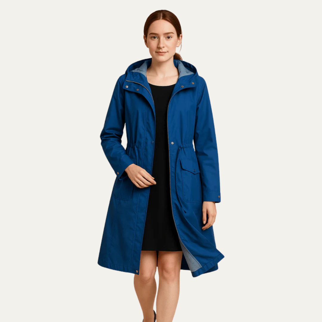 VogeLuxe | Women’s Drawstring Waist Hooded Anorak Jacket