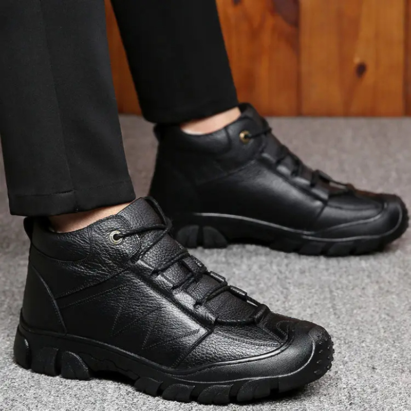 Comfortable Vegan Leather Hiking Shoes for Men - VogeLuxe