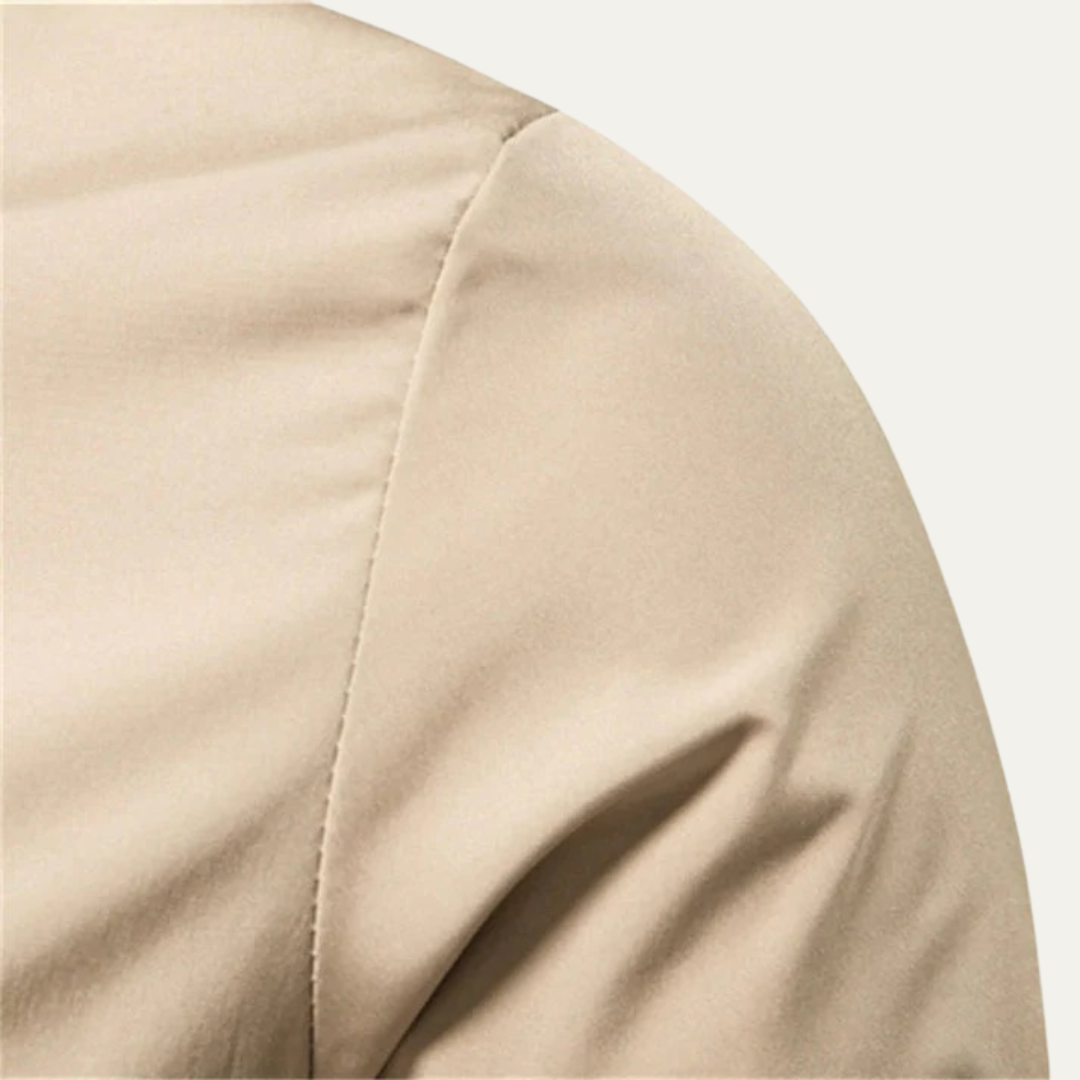 VogeLuxe | Men’s Striped Ribbed Collar Bomber Jacket
