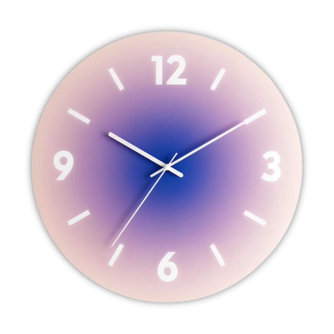 Modern Silent Sweep Glass Wall Clock