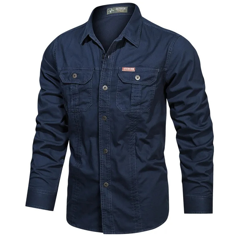 Practical Long Sleeve Work Shirt with Pocket Storage