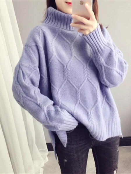 Cozy Oversized Winter Knit Sweater for Women