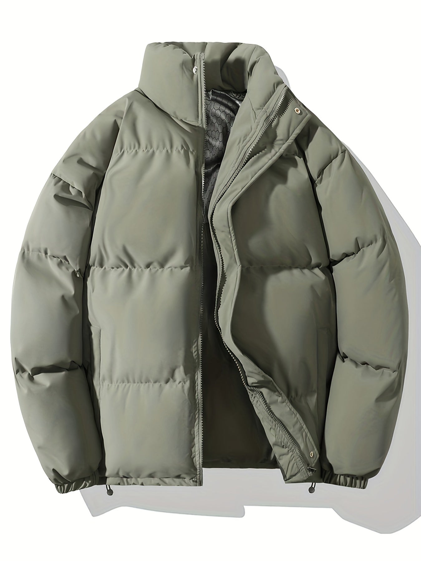 Cozy Fleece Lined Mens Winter Coat with Pockets