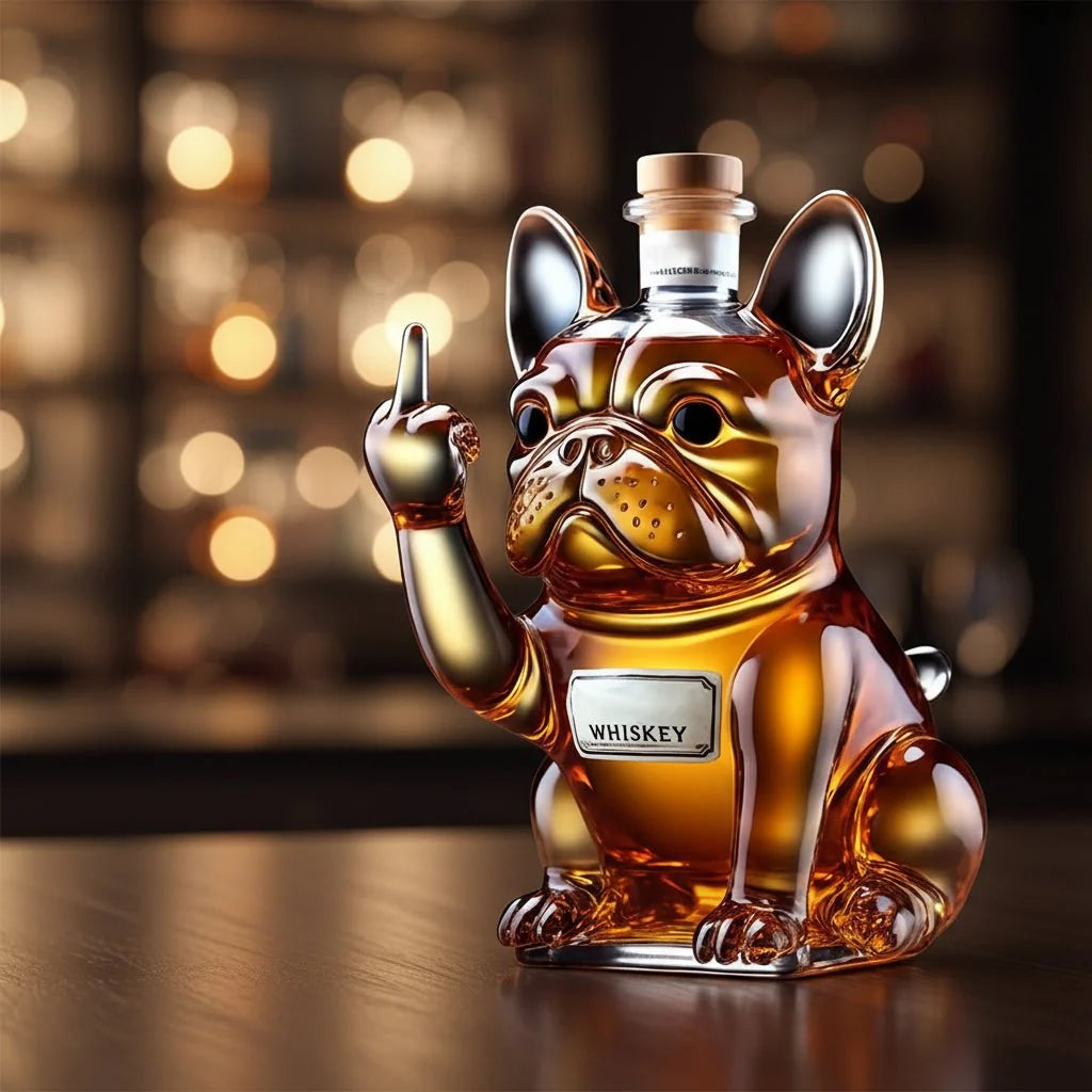 Luxury Dog Shaped Crystal Whiskey Decanter Bottle