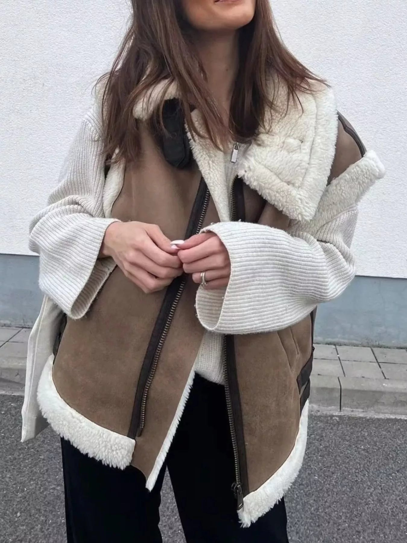 Fuzzy Lined Puffer Vest Jacket - BritishElegance