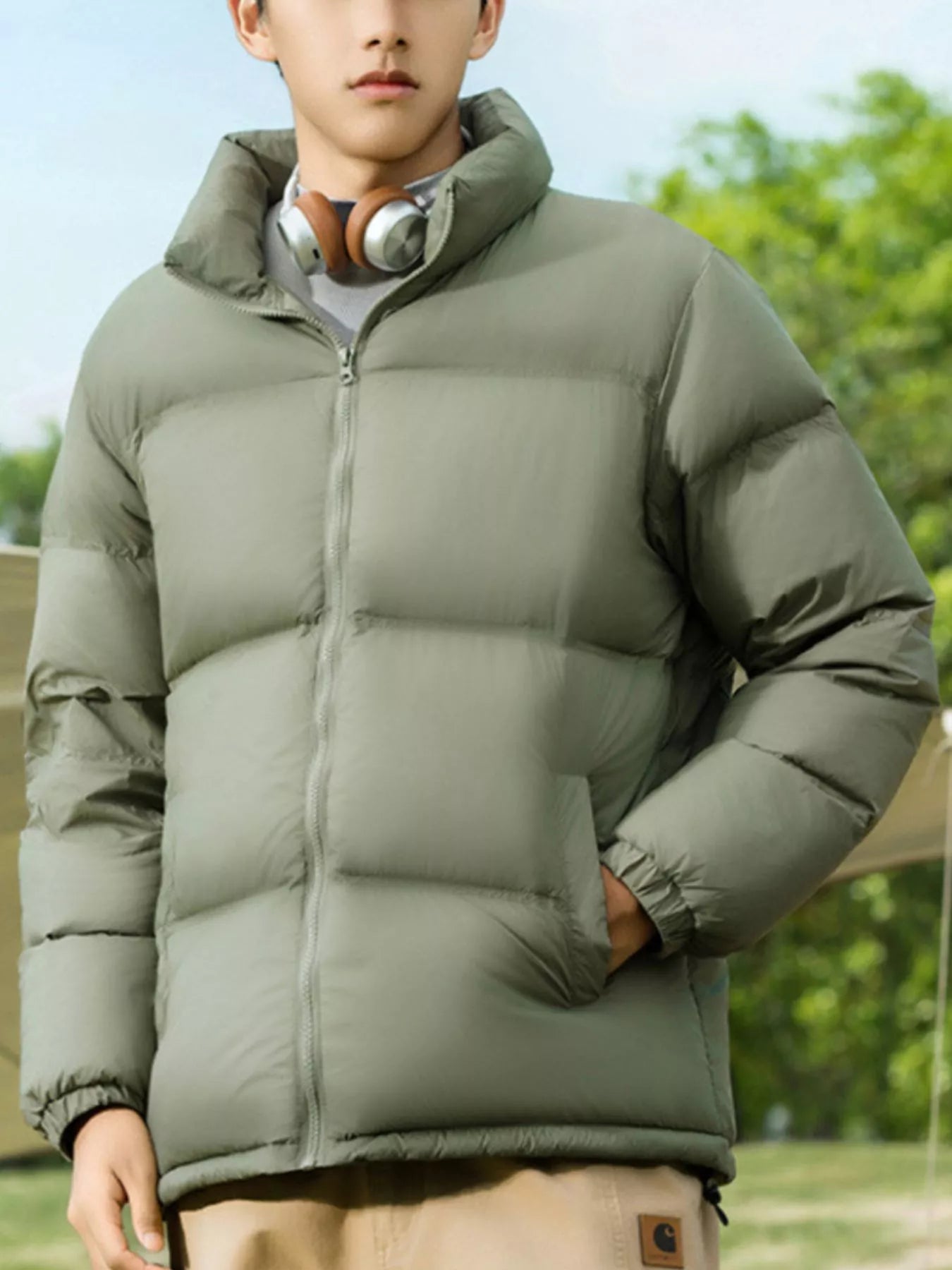 Large Size Ultra Light Down Filled Jacket
