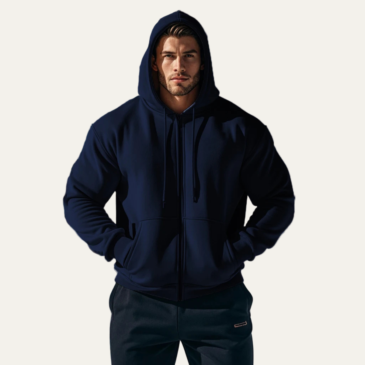 VogeLuxe | Men’s Warm Corduroy Bomber Jacket with Patch Pockets