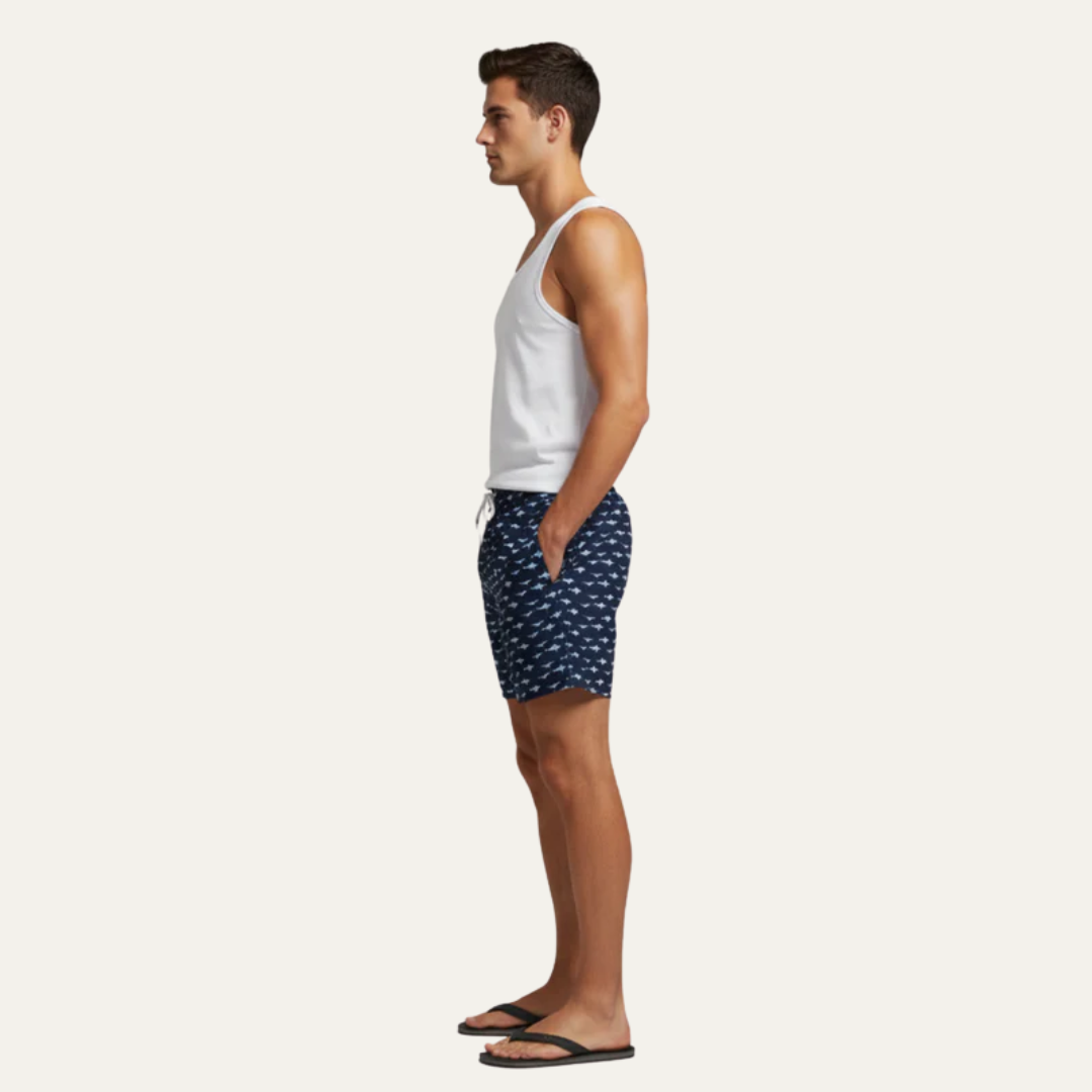 VogeLuxe | Men’s Striped Drawstring Board Shorts