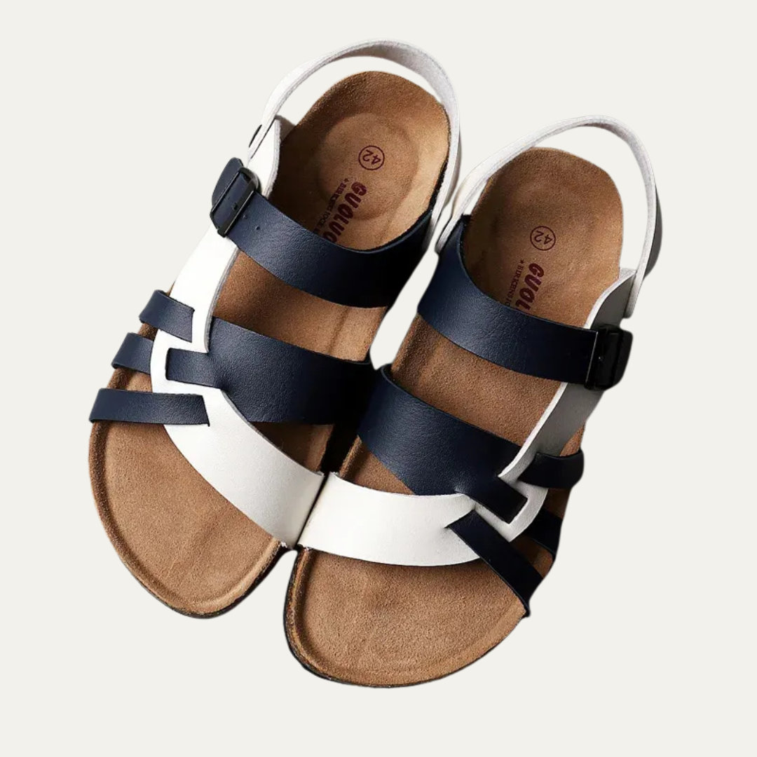 VogeLuxe | Women’s Woven Slingback Cork Footbed Sandals