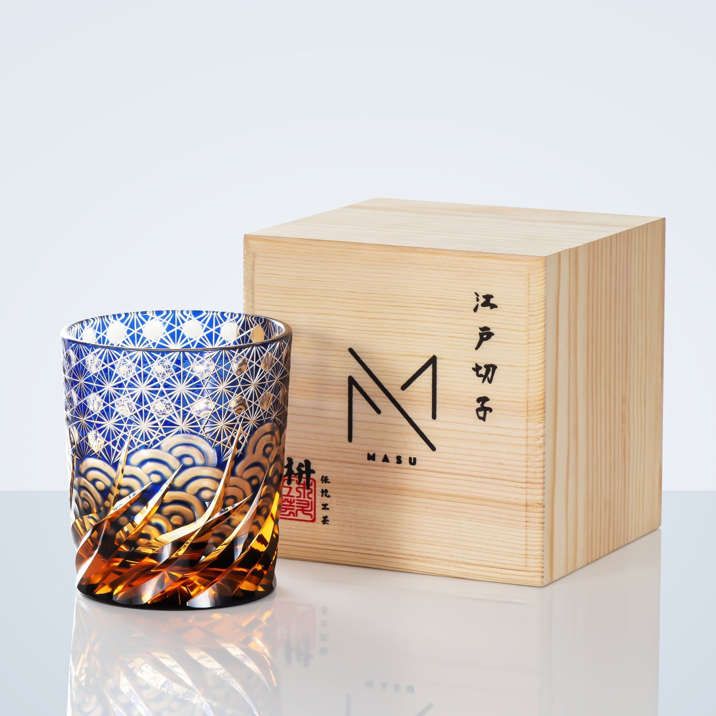 Luxury Whisky Glass Set with Wooden Gift Box