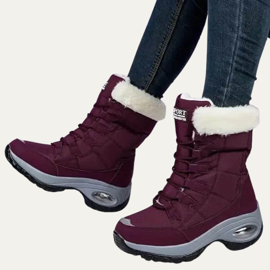 VogeLuxe | Women’s Quilted Fur Lined High Top Winter Boots